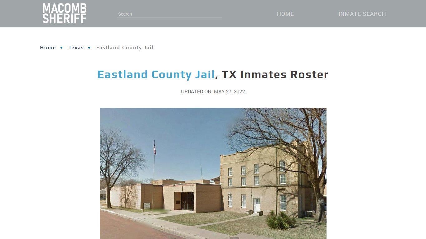 Eastland County Jail, TX Jail Roster, Name Search